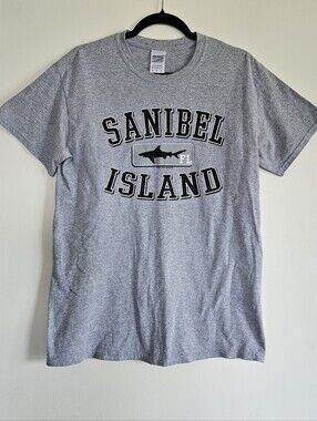 Gildan Sanibel Shark Graphic Tee Size M